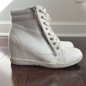 White Wedged Sneakers